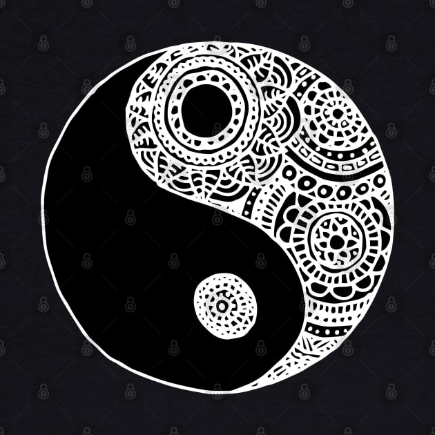 Black and White Yin Yang by julieerindesigns